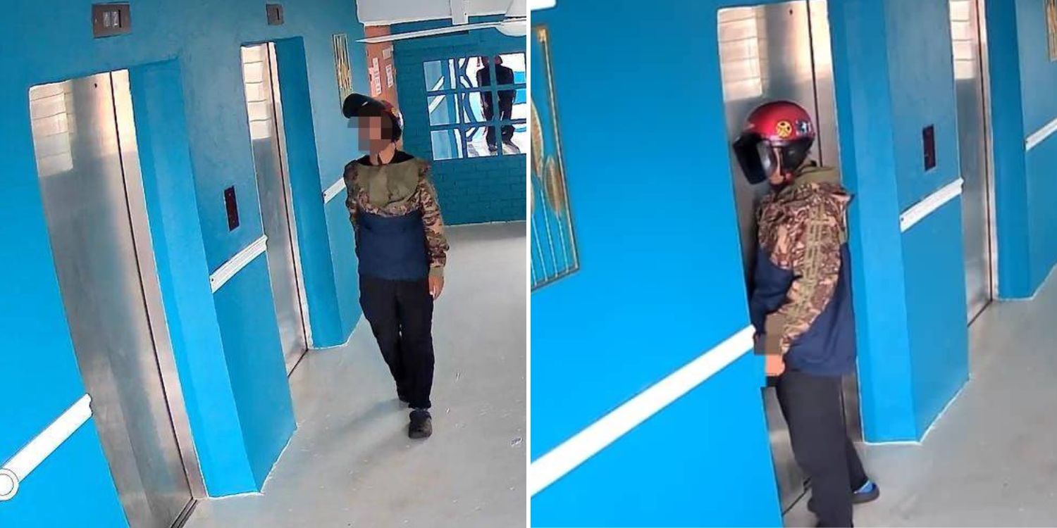 delivery rider urinates lift (1)