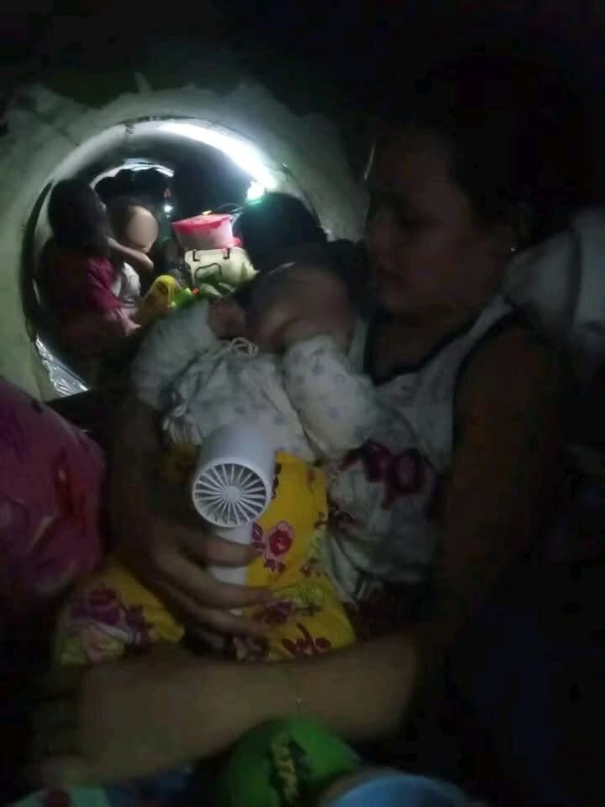 families drainage canal typhoon (2)