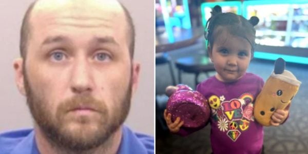 father 2-year-old burning car