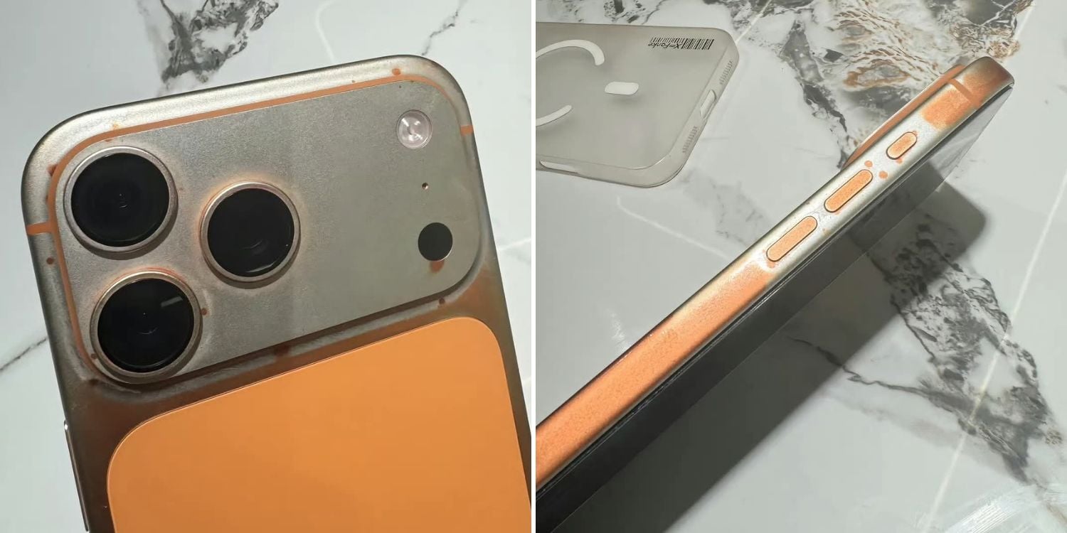 iPhone 17 paint stripped off