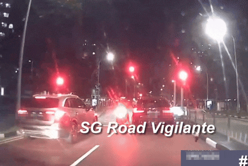 motorcyclist bmw red light