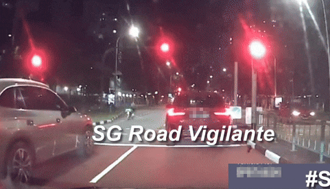 motorcyclist bmw red light