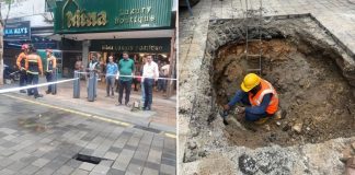 road collapse sinkhole kl