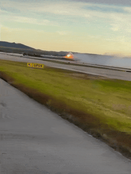 ups cargo plane crashes takeoff