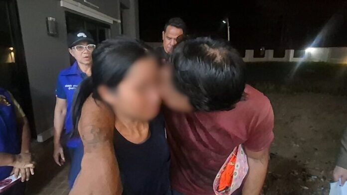 woman home husband kicked kiss