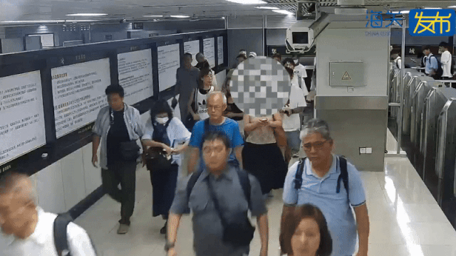 woman smuggle fish under skirt 1