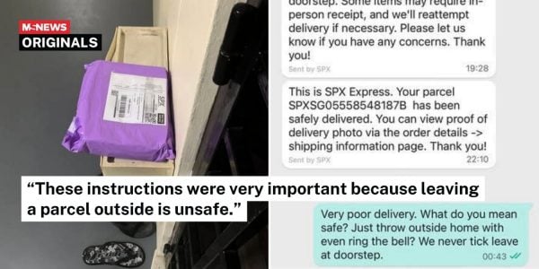 Man says parcel left outside home despite ‘do not leave at door’ instruction, Shopee says delivery followed policies