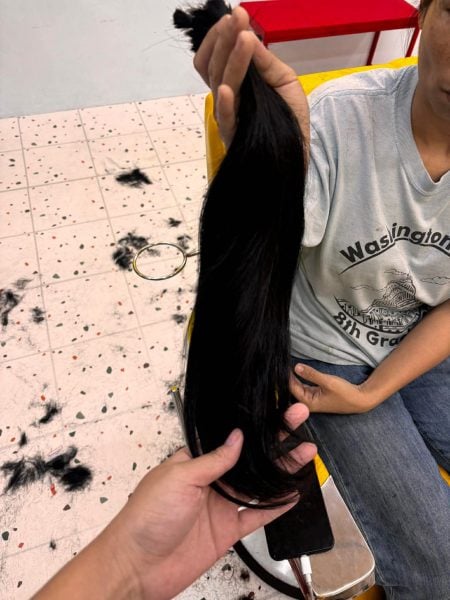 woman deceived shaving head