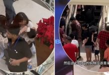 boy stroller falls escalator