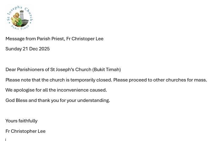 bukit timah church police