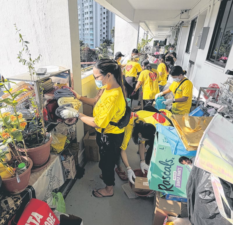 elderly woman clutter