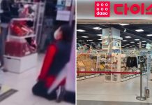 daiso korea staff kneel