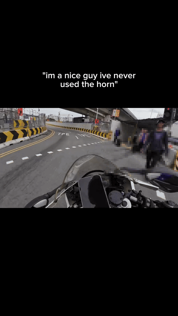 motorcyclist pedestrians