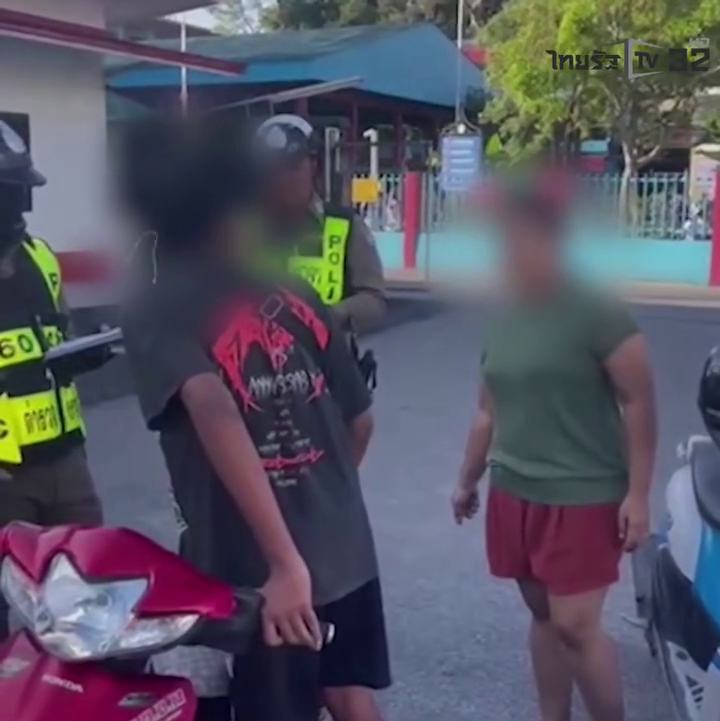 mum smacks son motorcycle scolding