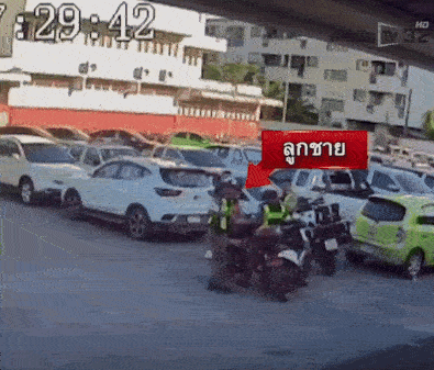 mum smacks son motorcycle police