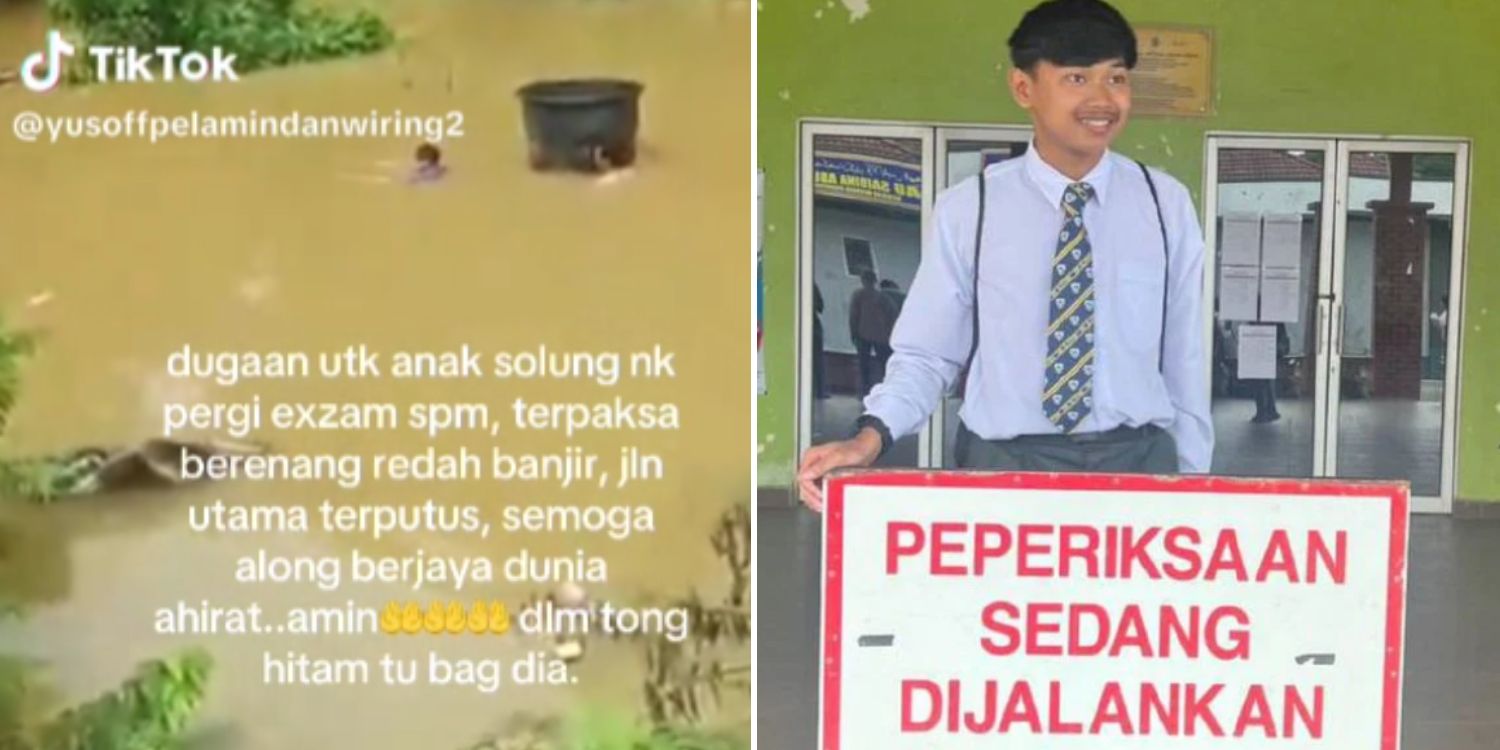 teenager swam floodwaters exam