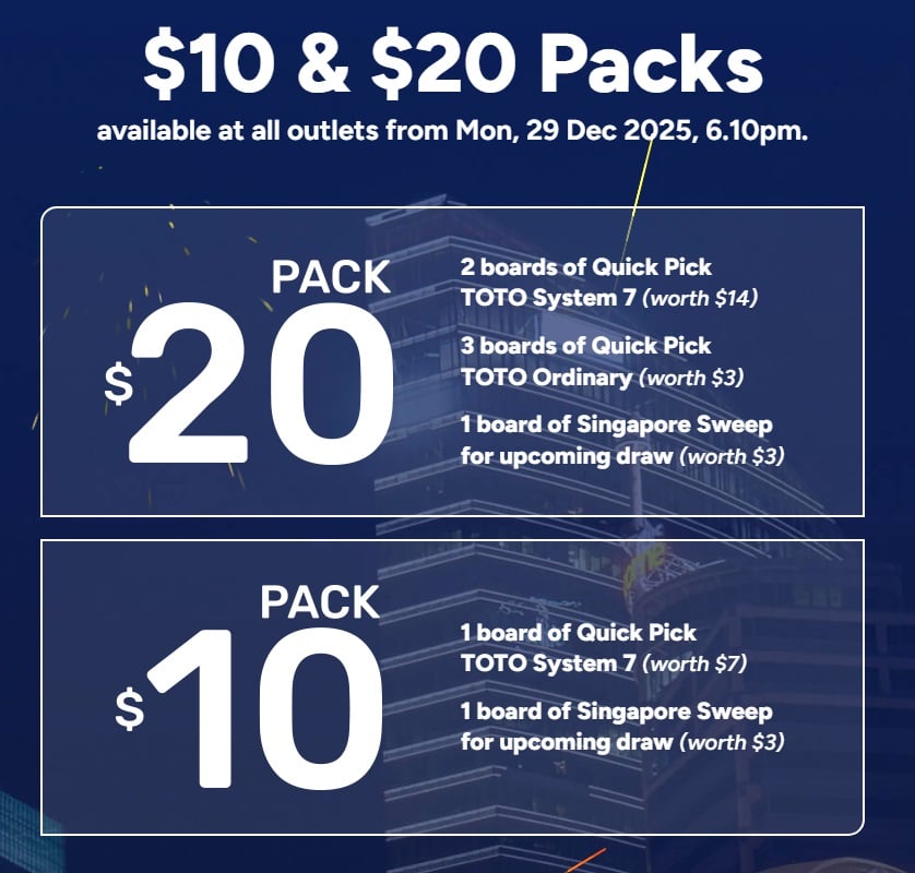 toto new year 2 jan packs