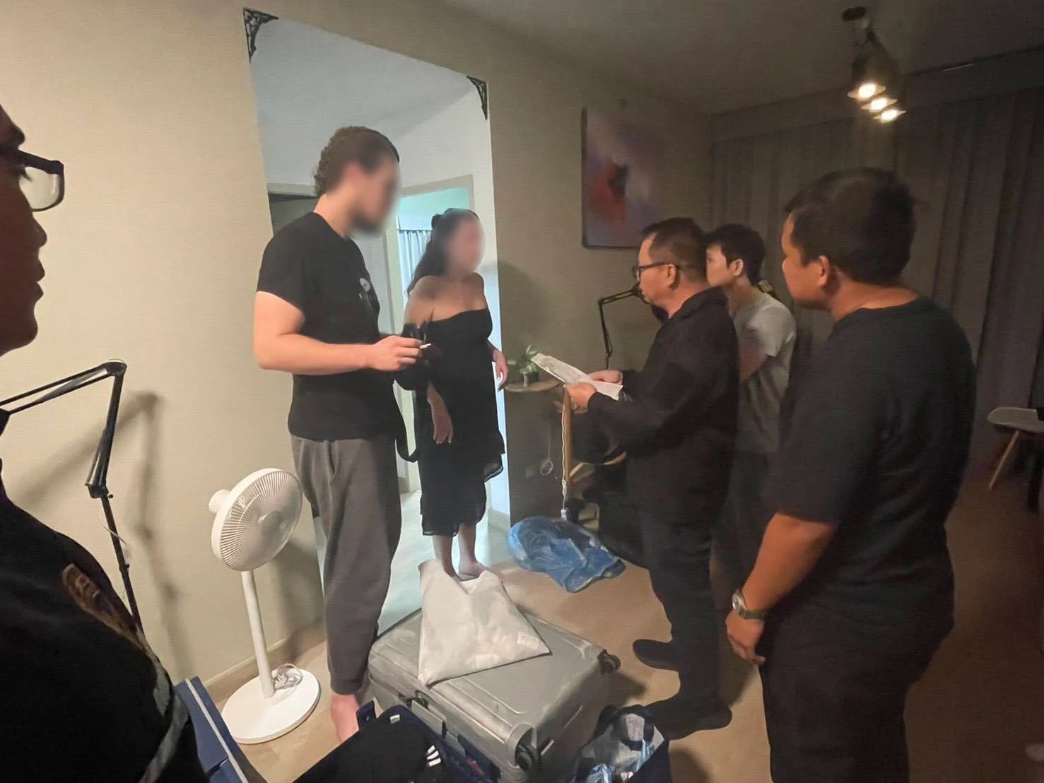 tourists property damage room arrest