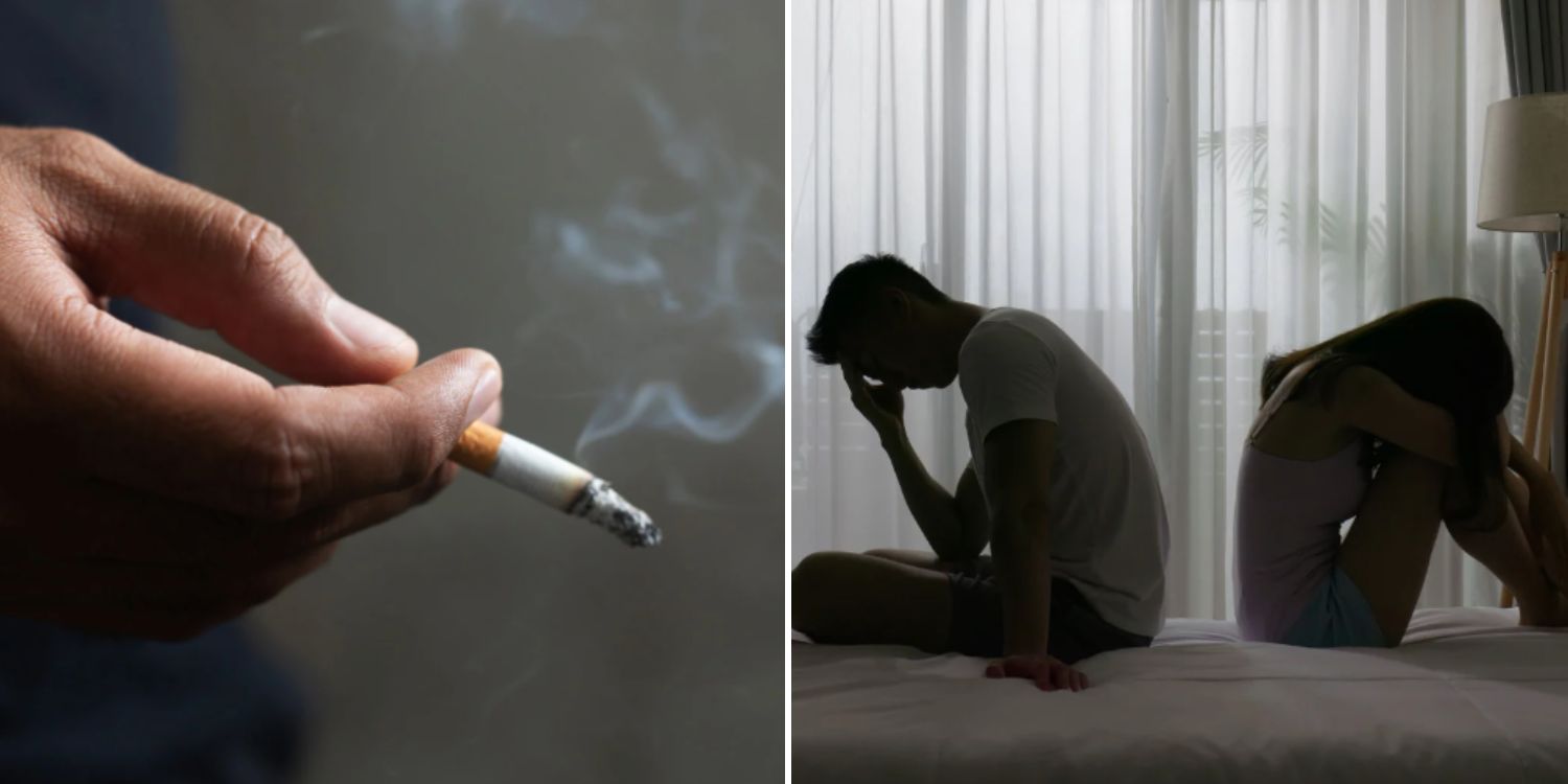 woman divorce husband smoking