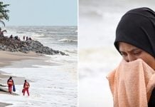 5-year-old swept wave