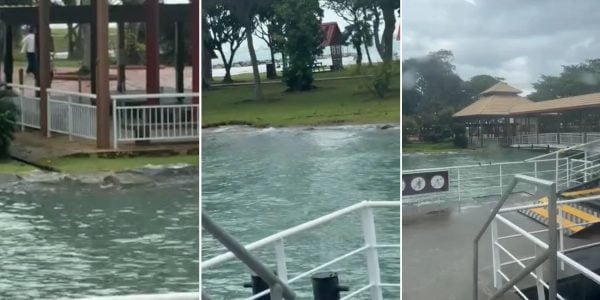 Super high tides seen at Kusu Island, netizens raise concerns about its future