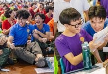 students celebrate results