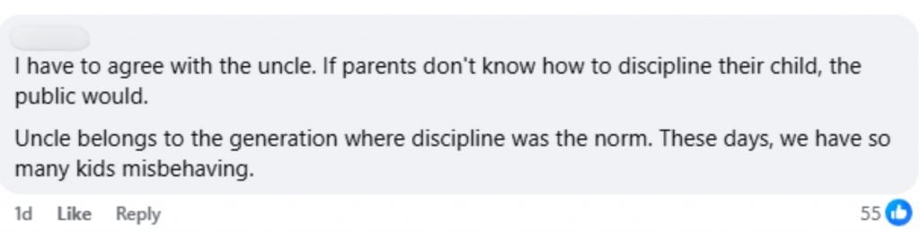 older generation disciplined comment