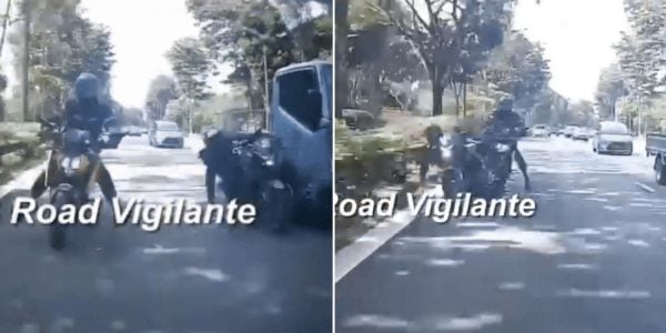motorcyclists colliding BKE