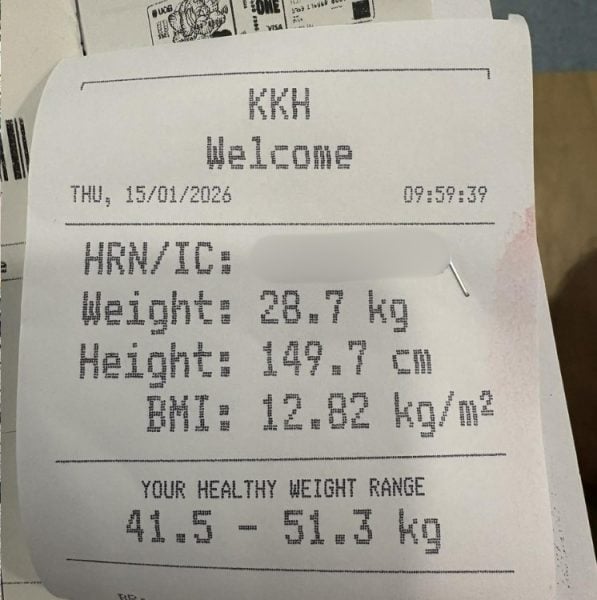 severely underweight BMI