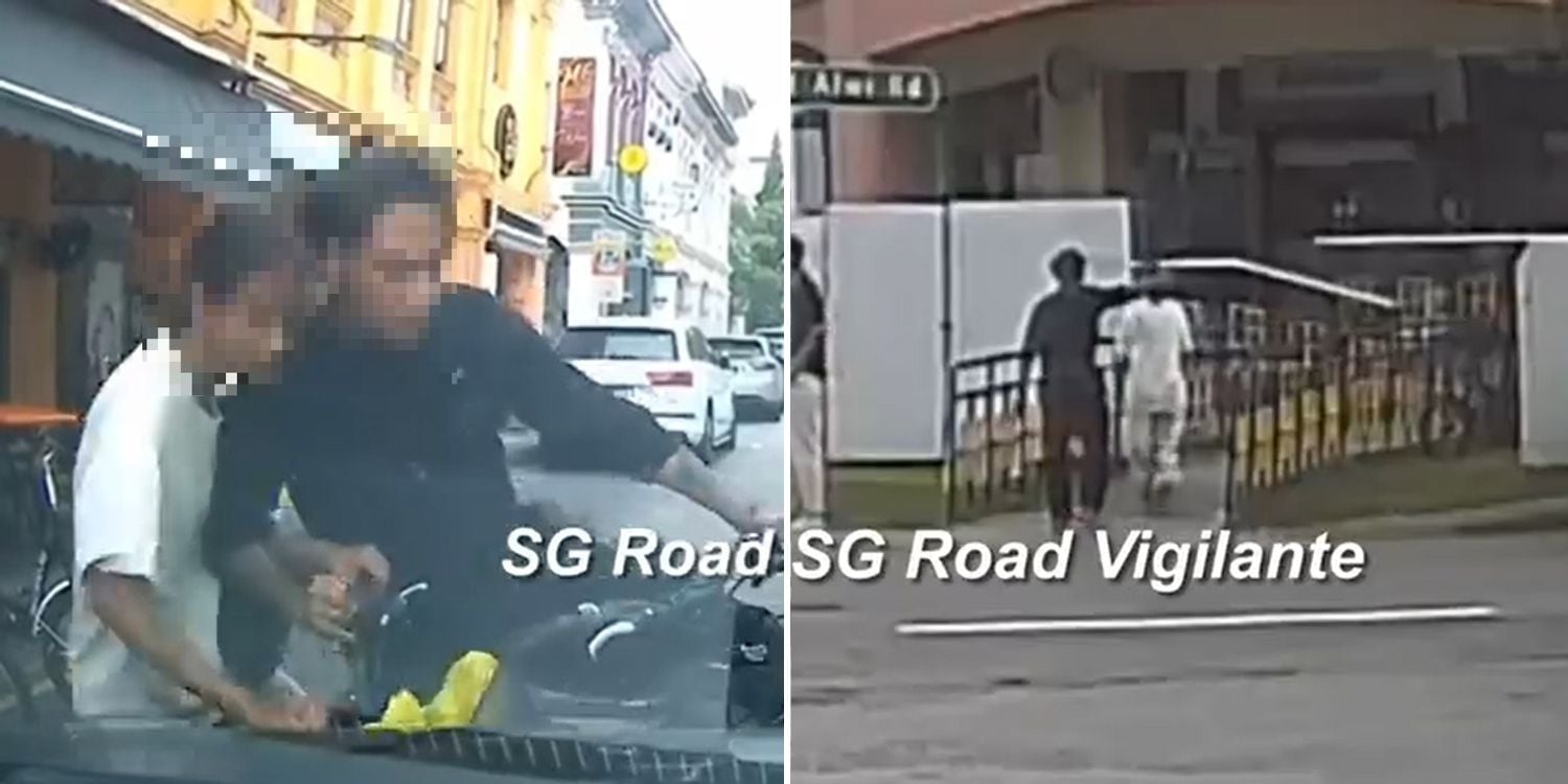 cyclist crash into car, run away afterwards