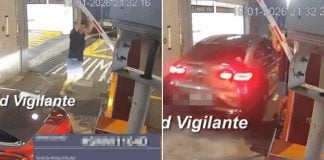 man opening carpark gantry