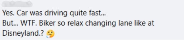 driver changing lane slowly