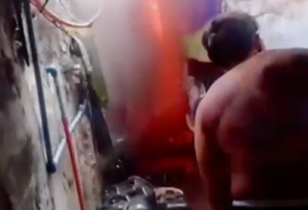 boy autism burning home