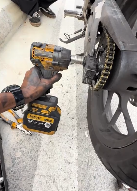 rider mechanic repair motorcycle