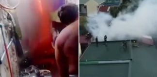 boy autism burning home