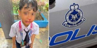 boy slapped walking slowly