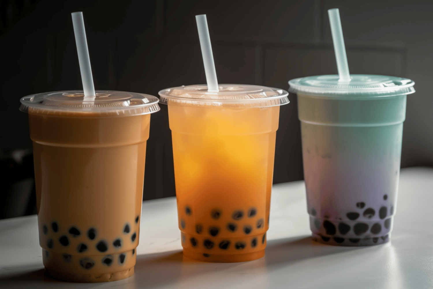 woman dialysis bubble tea