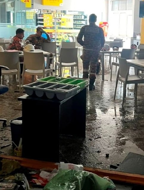 explosion private university debris