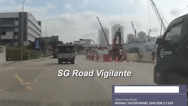 sf express van catches up with hyundai, drives against flow of traffic