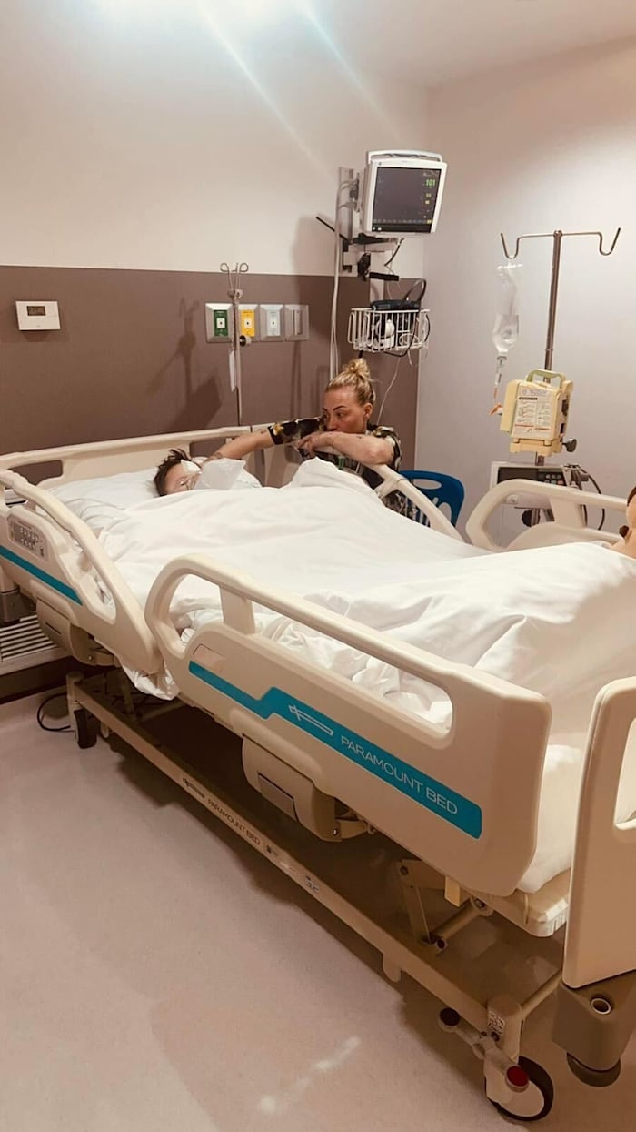 glass door stitches hospital