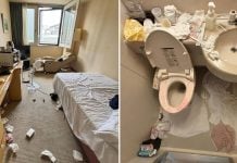 hotel employee room garbage