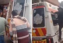 india ambulance door jammed
