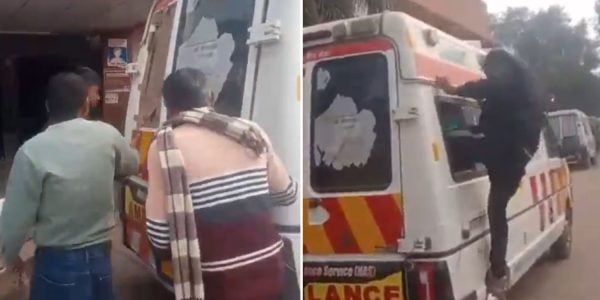 india ambulance door jammed