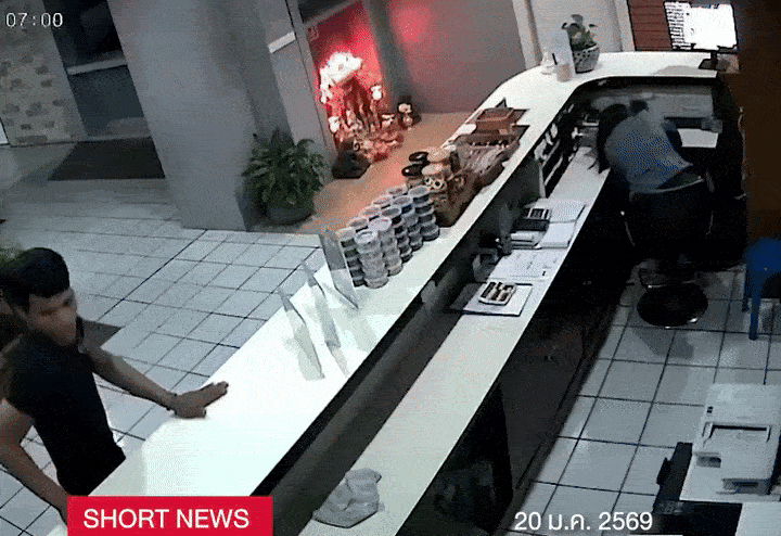 man metal rod steal sneaking