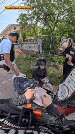 police motorcyclist drug fish buy