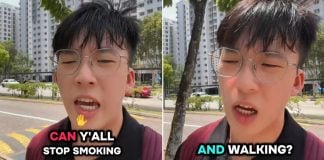 smoking walking