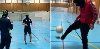 swedish football player juggling
