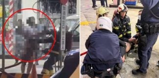 taiwan man fire firefighters