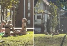 tourists bikinis thailand temple