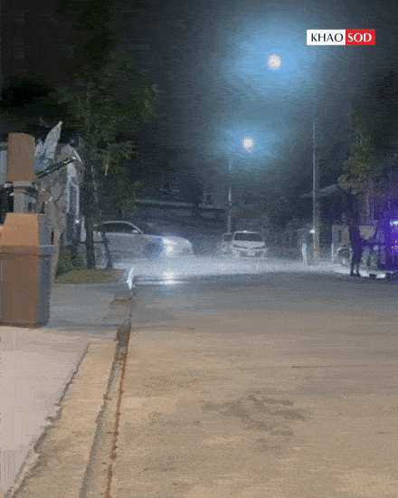 woman disturbance sprayed water hose